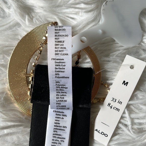 ALDO Women’s Adwendania Waist belt in black/clear/gold size Medium - Picture 6 of 6